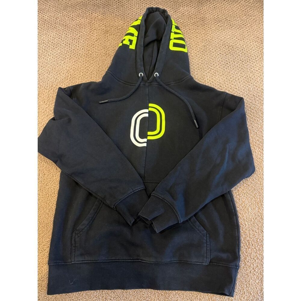 Overtime Black Hoodie Men’s Small Neon Logo Streetwear Sweatshirt